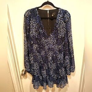 Ted Baker Women's Multicolor Tiered Trissa Mini Swing Dress Sz 3 (6-8) Party